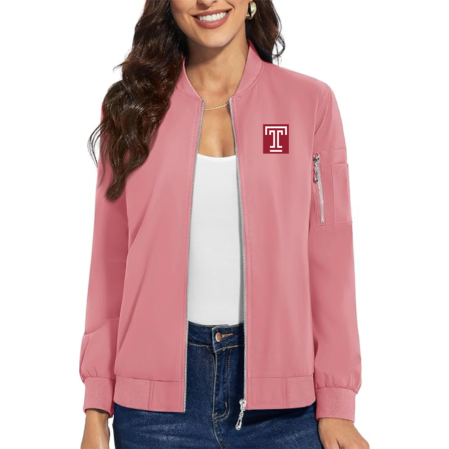 Women's Temple Owls Premium Bomber Jacket Outerwear